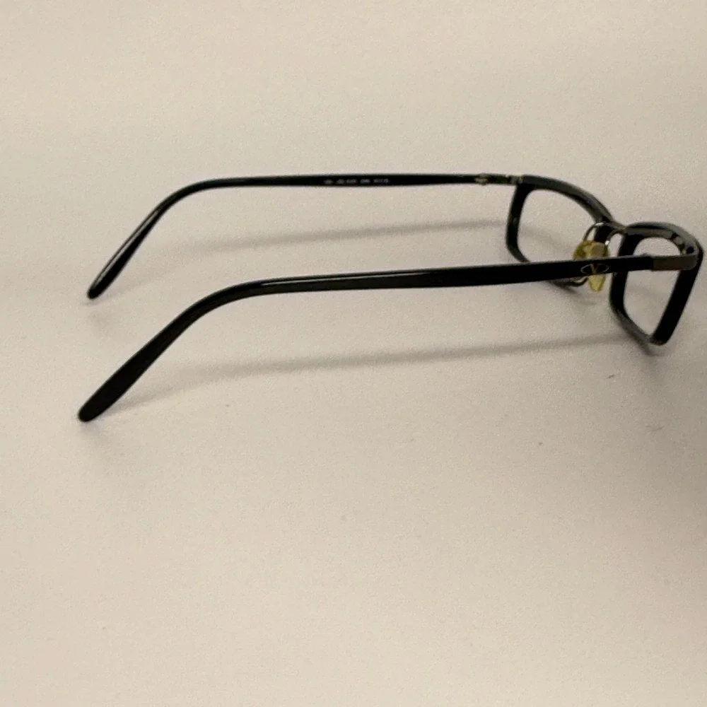 Valentino 5295 04M‎ Black Silver Rectangular Eyeglasses Frames Italy 51-18-130